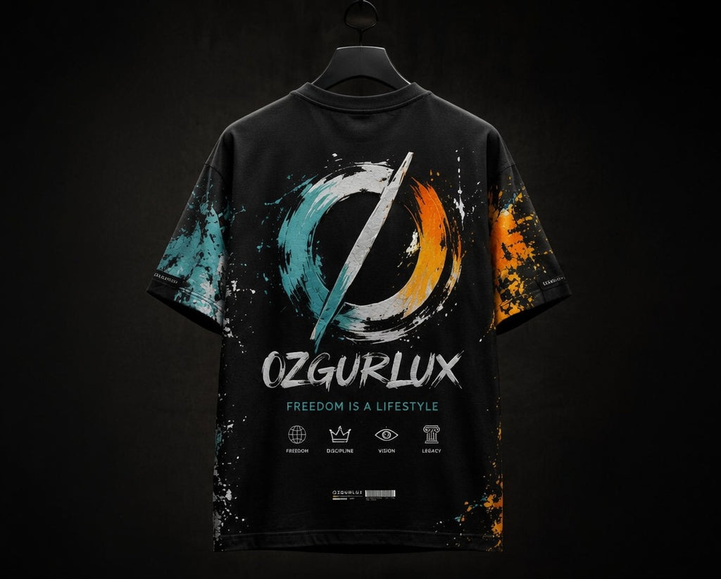 Ozgurlux "Apex Freedom" Oversized Heavyweight Streetwear T-Shirt